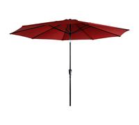 Parasol droit HAPUNA rond 3,30m de diamètre rouge