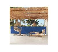 vidaXL Marquise latérale extensible 117x600 cm Bleu