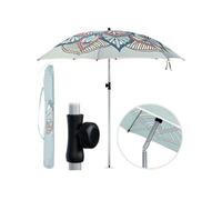 Parasol droit mat en aluminium 114 x 180 rond progarden toile en polyester