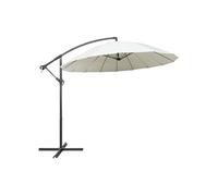 vidaXL Parapluie blanc 3 m Mât en aluminium