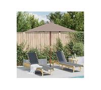 Parasol droit mat en bois rectangulaire toile en polyester 200 x 150
