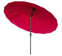 Parasol droit - parasol de jardin - Outsunny - inclinable Ø 2,5 m rond 18 baleines manivelle - métal fibre de verre - rouge vineux