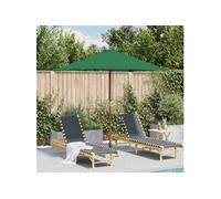 vidaXL Parasol d'extérieur 150 x 200 cm rectangulaire mât en bois Vert 44534