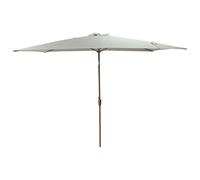 Parasol droit HAPUNA rectangulaire 2x3m beige et effet bois