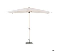 Parasol droit rectangulaire inclinable ""Loompa"" argile & blé 3 x 2m en aluminium et polyester - Hespéride