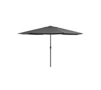 vidaXL Parasol droit rectangulaire 390 x 247 cm mât métallique toile polyester Anthracite