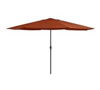 vidaXL Parasol d'extérieur 390 cm avec mât métallique Terre cuite