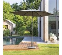Parasol droit rond ""Soya"" ardoise D2,7m en acier - Hespéride