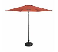 Parasol droit rond Ø300cm - Touquet Terracotta - mât central en aluminium orientable et manivelle d'ouverture