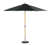 Parasol droit rond en bambou Tinaei - Diam. 300 cm - Gris ardoise