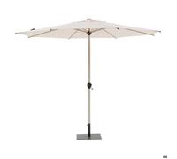 Parasol droit rond inclinable ""Loompa"" argile & blé 3m en aluminium et polyester - Hespéride