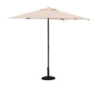 Hespéride - Parasol Droit Rond Soya Blé - D2,7m - Haute Protection UV, Toile Amovible Déperlante et Orientable - Structure en Acier Traité Antirouille