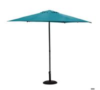 Parasol droit rond ""Soya"" bleu canard D2,7m en acier - Hespéride