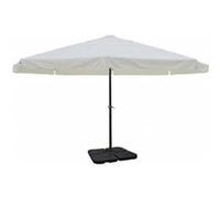 vidaXL Parasol Aluminium Pied de parasol portable Blanc
