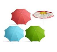 Parasol droit toile en nylon rond 240 x 240 bigbuy garden mat en aluminium multicolore G