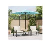 vidaXL Parasol avec mât en acier bleu 268x268x226 cm