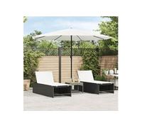 Parasol droit toile en polyester 324 x 324 carre mat en acier
