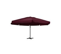 Parasol droit toile en polyester carre 400 x 400 mat en aluminium