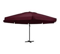 vidaXL Parasol de jardin 600 cm avec mât en aluminium Rouge bordeaux