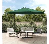 vidaXL Parasol porte-à-faux 3,5 m toile polyester aluminium Vert