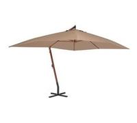 Parasol droit vidaxl rectangulaire toile en polyester 400 x 300 mat en bois Beige G