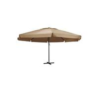 Parasol droit vidaxl rond mat en aluminium toile en polyester