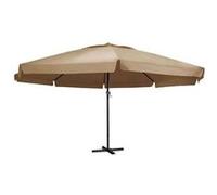 vidaXL Parasol avec mât en aluminium 600 cm Taupe