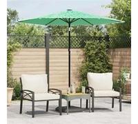 Parasol droit vidaxl toile en polyester mat en acier carre 223 x 223 Vert