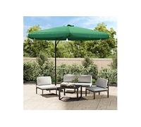 vidaXL Parasol droit 300 cm mât en acier toile polyester Vert