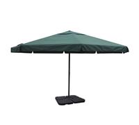 Parasol En Aluminium Avec Base Mobile Diamètre: 5 M Vert Helloshop26 02_0008736 Multicolore