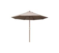 - Parasol en bois 300 cm avec manivelle Holly taupe