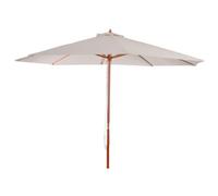 Parasol En Bois, Parasol De Jardin Florida, Parasol De Marché, 3m Crème Gris
