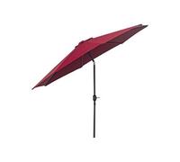 Outsunny Parasol de jardin Ø 3 m droit inclinable métal polyester 180 g/m² manivelle Bordeaux