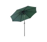 Outsunny Parasol de jardin extšŠrieur Parasol droit inclinable ? 3 m en mšŠtal Rond Polyester 180g/m? manivelle inclinable Vert