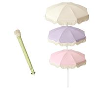 Parasol Extérieur À Pampilles for Cour, Parasol De Terrasse, Bouton Poussoir Facile, Coupe-Vent, Imperméable, 1,8 M/6 Pieds, for Jardin, Terrasse, Cour, Piscine(Fruit Green)