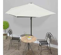 Parasol Extérieur Mât Aluminium 300x155 cm Taupe Jardin Terrasse Patio vidaXL