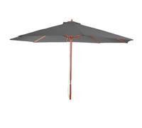 Parasol Florida, parasol de jardin, parasol de marché, Ø 3,5 m, polyester/bois, 7 kg ~ gris foncé