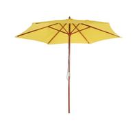 Parasol Florida, Parasol De Jardin Parasol De Marché, Ø 3m Polyester/Bois Jaune Jaune