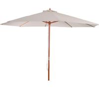 Parasol Florida, parasol de marché, Ø 3,5m polyester/bois 7kg ~ crème