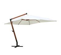 Parasol flottant - vidaXL - 300x400 cm - Blanc - Bois dur modifié - Hauteur 2,85 m - Polyester 250 g/m² - Imperméable