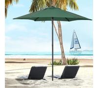 Parasol Fortuna Lai Ø196 cm, parasol avec fonction articulée, hexagonal, parasol de balcon, parasol de plage, résistant au vent, stable, parasol de marché, parasol à manivelle, protection solaire pour