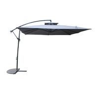 Parasol gris déporté carré 3 x 3 m CAPRI