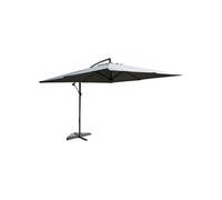 Solenzara parasol gris déporté carré 3 x 3 m led