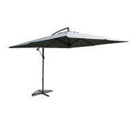 Solenzara parasol gris déporté carré 3 x 3 m led