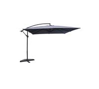 Parasol gris déporté carré 3 x 3 m SOLENZARA