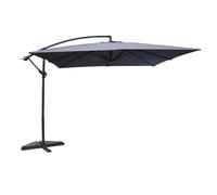 Concept Usine Parasol déporté SOLENZARA carré 3 x 3 m gris aluminium