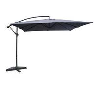 Concept Usine Parasol déporté SOLENZARA carré 3 x 3 m gris aluminium