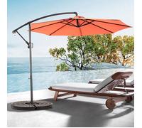 Sweiko Parasol à manivelle,Parasol extérieur double face Rectangulaire Grand,Orange
