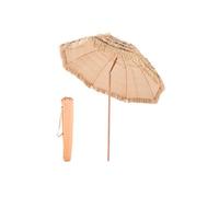 VEVOR Parasol de paille Hawaii, 2,44 m parasol de paille inclinable, parasol de plage avec paille PP & 8 baleines métalliques, parasol de jardin, parasol de marché, parasol de terrasse pour la plage,