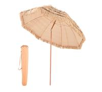 VEVOR Parasol de paille Hawaii, 2,44 m parasol de paille inclinable, parasol de plage avec paille PP & 8 baleines métalliques, parasol de jardin, parasol de marché, parasol de terrasse pour la plage,